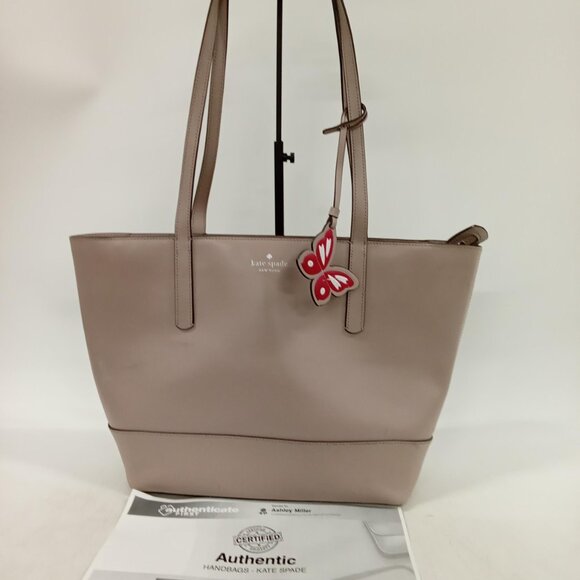 Kate Spade Adley Store Tote Large with COA and Butterfly charm